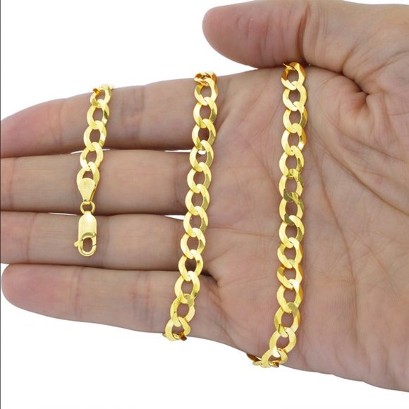 20" Cuban Chain Link 18K Gold Necklace Womens Ladies Fine Jewelry 18 Karat 20in - Picture 9 of 9